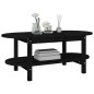 Tavolino da Salotto Nero 80x45x45 cm in Legno Massello di Pino Tavolino da Salotto Nero 80x45x45 cm in Legno Massello di Pino