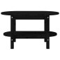Tavolino da Salotto Nero 80x45x45 cm in Legno Massello di Pino Tavolino da Salotto Nero 80x45x45 cm in Legno Massello di Pino