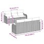 vidaXL Set Divani da Giardino 7 Pezzi con Cuscini Beige in Rattan Sintetico e Acacia.