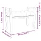 Panca Grigio Chiaro 80x45x60 cm in Velluto