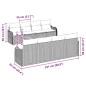 vidaXL Set giardino da 9 pezzi con cuscini in poly rattan grigio e acacia
