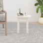 Tavolino da Salotto Bianco Ø 35x35 cm in Legno Massello di Pino Tavolino da Salotto Bianco Ø 35x35 cm in Legno Massello di Pino