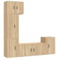 Set di Mobili Porta TV 5 pz Rovere Sonoma in Legno Multistrato Set di Mobili Porta TV 5 pz Rovere Sonoma in Legno Multistrato