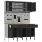 Set da lavoro VidaXL 7 pezzi in acciaio nero