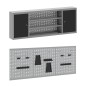 Set da lavoro VidaXL 7 pezzi in acciaio nero
