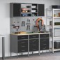 Set da lavoro 7 pezzi in acciaio nero Set da lavoro 7 pezzi in acciaio nero