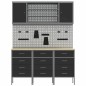 Set da lavoro 7 pezzi in acciaio nero Set da lavoro 7 pezzi in acciaio nero