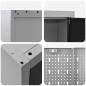 Set di 7 Pezzi di Armadietto da Lavoro e Pannello Forato Nero in MDF e Metallo