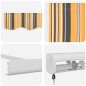 vidaXL Tendalino Manuale Estensibile a strisce multicolore 300x250 cm