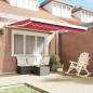 vidaXL Tenda Retrattile Manuale Rossa 350 x 250 cm di vidaXL Tenda Retrattile Manuale Rossa 350 x 250 cm di