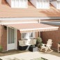 vidaXL Tenda a Strisce Multicolori Retrattile Automatica 400x300 cm