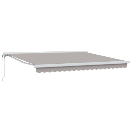 vidaXL Tenda da sole automatica e retraibile in grigio chiaro 400x300 cm