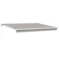 vidaXL Tenda da sole automatica e retraibile in grigio chiaro 400x300 cm