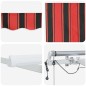 vidaXL Tenda da Sole Retrattile Automatica con LED Arancione e Marrone 400x350 cm