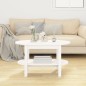 vidaXL Tavolino da Salotto Bianco 80x45x45cm in Legno Massello di Pino vidaXL Tavolino da Salotto Bianco 80x45x45cm in Legno Massello di Pino