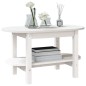 vidaXL Tavolino da Salotto Bianco 80x45x45cm in Legno Massello di Pino vidaXL Tavolino da Salotto Bianco 80x45x45cm in Legno Massello di Pino