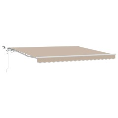 vidaXL Tenda Retrattile Automatica con LED Beige 400 x 350 cm