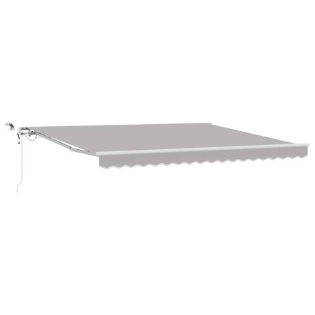 vidaXL Tenda da Sole Retrattile Automatica con Luce LED Grigia Chiara 400 x 350 cm