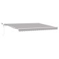 vidaXL Tenda da Sole Retrattile Automatica con Luce LED Grigia Chiara 400 x 350 cm