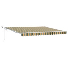 vidaXL Tenda da sole automatica retrattile con LED verdi e gialli 400 x 350 cm