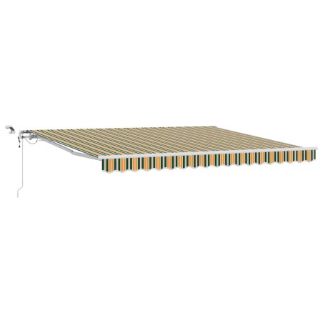 vidaXL Tenda da sole automatica retrattile con LED verdi e gialli 400 x 350 cm