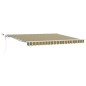 vidaXL Tenda da sole automatica retrattile con LED verdi e gialli 400 x 350 cm