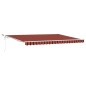 vidaXL Tenda Retrattile Automatica con LED Arancione e Marrone 450 x 300 cm