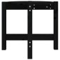 Tavolino da Salotto Nero Ø 52,5x45 cm in Legno Massello di Pino Tavolino da Salotto Nero Ø 52,5x45 cm in Legno Massello di Pino