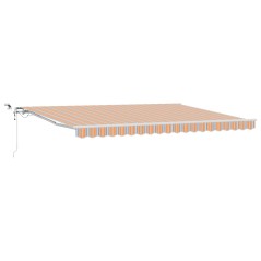 vidaXL Tenda da sole automatica retrattile con striscia LED multicolore 450x300 cm