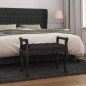Panca Nera 80x45x60 cm in Velluto Panca Nera 80x45x60 cm in Velluto