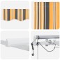 vidaXL Tenda da sole automatica e retrattile di , 450 x 300 cm con striscia LED multicolore.