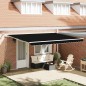 vidaXL Tenda da sole automatica e retrattile nera 450x300 cm