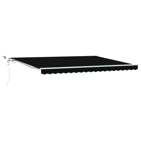 vidaXL Tenda da sole automatica e retrattile nera 450x300 cm