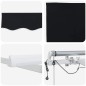 vidaXL Tenda da sole automatica e retrattile nera 450x300 cm