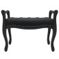 Panca Nera 80x45x60 cm in Velluto Panca Nera 80x45x60 cm in Velluto