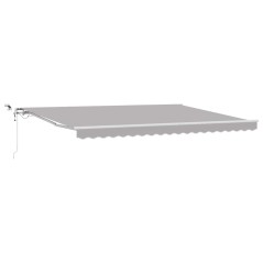 vidaXL Tenda Retrattile Automatizzata con Luce LED Grigia Chiara - 450 x 300 cm