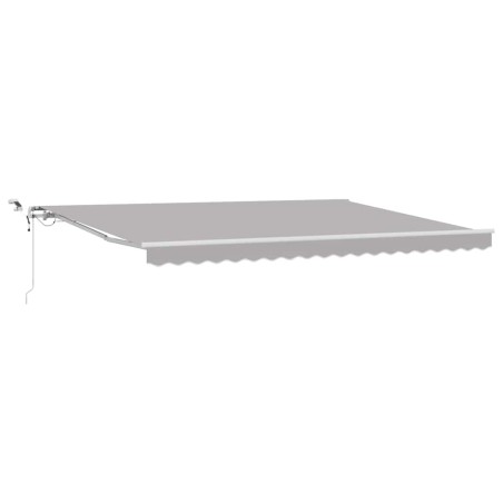 vidaXL Tenda Retrattile Automatizzata con Luce LED Grigia Chiara - 450 x 300 cm