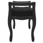 Panca Nera 80x45x60 cm in Velluto Panca Nera 80x45x60 cm in Velluto