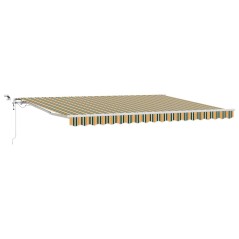 vidaXL Tenda Retrattile Automatica con LED Verde e Giallo 450x300 cm