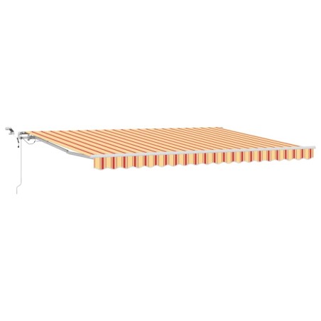 vidaXL Tenda Retrattile Automatica con LED Gialla e Arancione, 450x350 cm