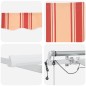 vidaXL Tenda Retrattile Automatica con LED Gialla e Arancione, 450x350 cm