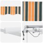 vidaXL Tenda a Rullo Automatica con LED Verde e Giallo, 450 x 350 cm