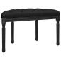 Panca Nera 81,5x41x49 cm in Velluto