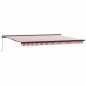 vidaXL Tenda manuale retrattile a strisce rosse e bianche 500x300 cm