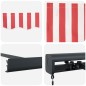 vidaXL Tenda manuale retrattile a strisce rosse e bianche 500x300 cm