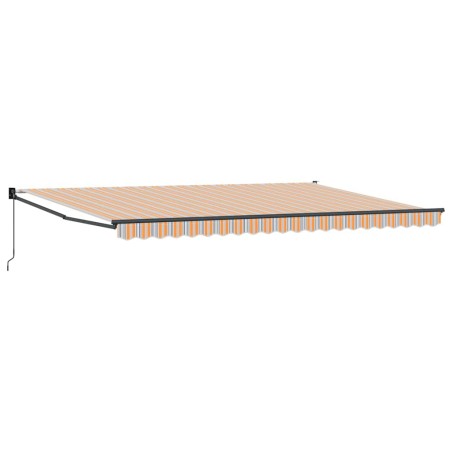 vidaXL Tenda Retrattile Manuale a Strisce Multicolore di (500 x 300 cm)