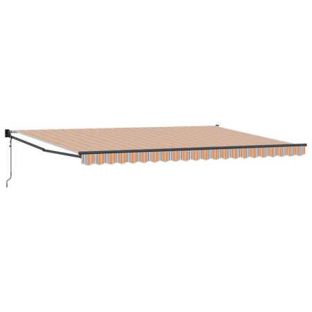 vidaXL Tenda da sole retrattile automatica a strisce multicolore 500x300 cm