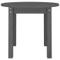 Tavolino da Salotto Grigio Ø 55x45 cm in Legno Massello di Pino Tavolino da Salotto Grigio Ø 55x45 cm in Legno Massello di Pino