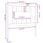 Testiera per Letto 96x4x100 cm in Legno Massello di Pino Testiera per Letto 96x4x100 cm in Legno Massello di Pino