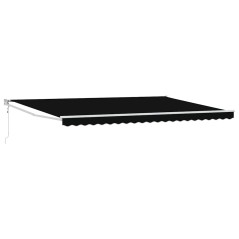 Tenda retrattile automatica vidaXL Nera 500x300 cm